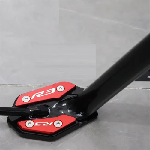 Vista 5 de Soporte de extensión lateral de pie para motocicleta para Yamaha YZF R3 R25 MT03 MT25 2019 2022 MT 03 25 R 3 25 (color: MT03 azul)
