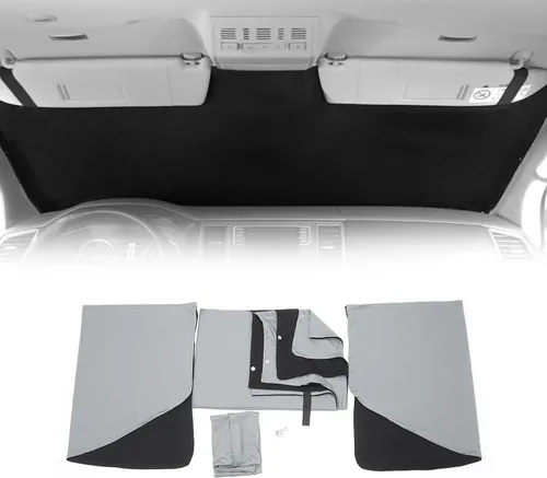 Vista 10 de OMAC Cortinas magnéticas para ventana con protección UV para Mercedes Sprinter 2006-2018, color negro 3X