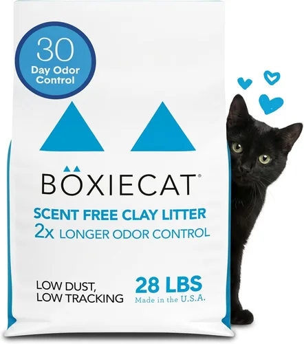 Vista 14 de Boxie® - Arena aglutinante de arcilla extra fuerte con control de olores de 35 días para gatos y gatitos, 16 libras, 99.9% libre de polvo, fórmula