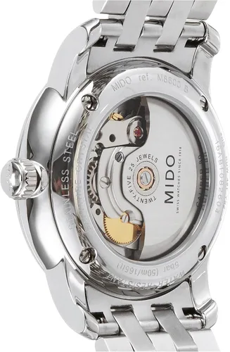Vista 4 de Mido Watch Reloj para hombre Commander Baroncelli Automatic Mido Caliber 80 base ETA C07611 Plateado