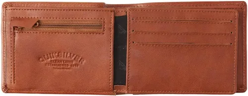 Vista 2 de Quiksilver Billeteras Mack para hombre, Dimensiones Mediano 4.5' 3.5' h 12w x 9h cm, Natural