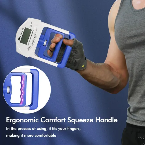 Vista 4 de Grip Strength Tester, Digital Hand Dynamometer FDA Registered with Backlit LCD for Grip Strength Testing and Training