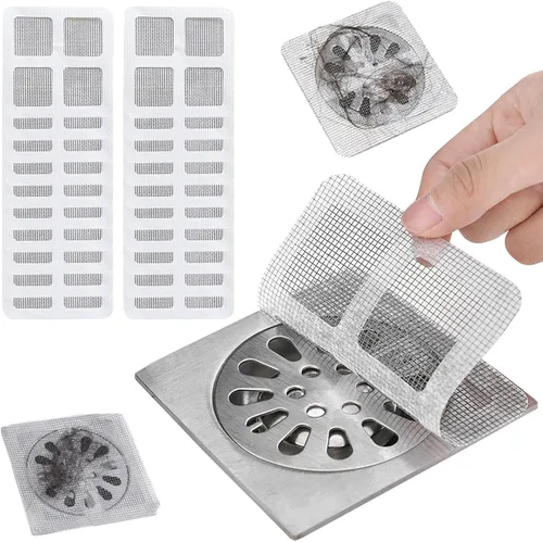 Vista 6 de Calcomanías desechables mejoradas para drenaje de cabello, cubierta de malla, para el hogar, cocina, baño, bañera, cubierta de drenaje de ducha