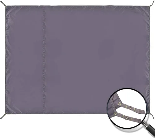 Vista 13 de REDCAMP Lona impermeable para acampar, gris/verde 4 en 1 multifuncional tienda de campaña para acampar, senderismo, mochileros Gris 2-3 Persona