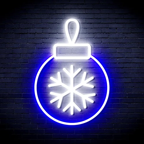 Vista 20 de ADVPRO Letrero de neón LED de silicona de la flexión del ornamento del árbol de Navidad - azul - st16s32-fnu0119-b