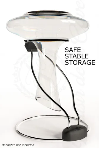 Vista 3 de Soporte de secado de decantador de vino 2 en 1 – Secador de jarra rápido e impecable y estante plegable compacto para un almacenamiento seguro