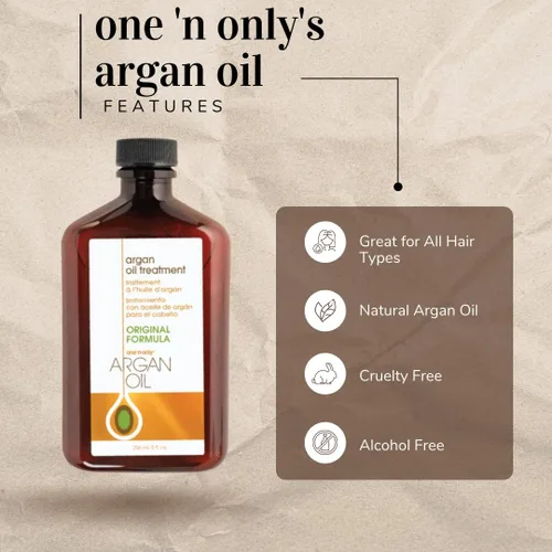 Vista 2 de One 'N Only Tratamiento capilar de aceite de argán, paquete de 8 onzas líquidas con 3.4 onzas líquidas