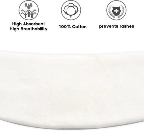 Vista 4 de Forros de abdomen para erupciones de sudor, paño de rizo de algodón + algodón cepillado, forros para debajo del vientre, almohadilla para el vientre