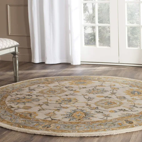 Vista 19 de SAFAVIEH Classic Collection - Alfombra decorativa de 2 x 3 pies, marfil y azul claro, hecho a mano, lana oriental tradicional, ideal para zonas