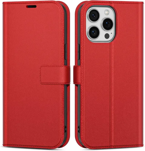 Vista 13 de oakxco Funda tipo cartera para iPhone SE 2022/2020/8/7 con soporte para tarjeta de crédito, funda magnética RFID delgada tipo libro con tapa