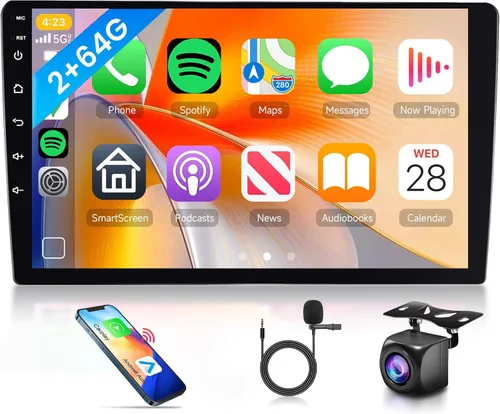 Vista 10 de Rimoody 4G+128G Estéreo de Coche Doble DIN inalámbrico CarPlay Android Auto, Android Car Radio 7 '' en la célula pantalla táctil/GPS/Bluetooth
