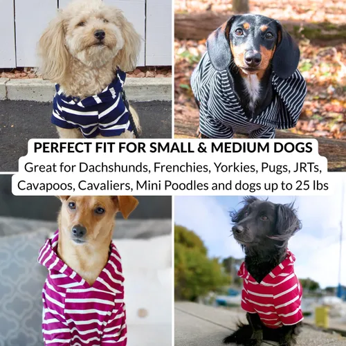 Vista 8 de Sudadera con capucha para perro – Cálido, ligero, suave y elástico para perro con capucha, agujero para arnés y cintura elástica – Sudadera