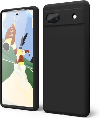 Vista 85 de oakxco para Google Pixel 6A Funda de teléfono de silicona líquida, diseño estético lindo y delgado para mujer y niña, cubierta de gel suave, lisa