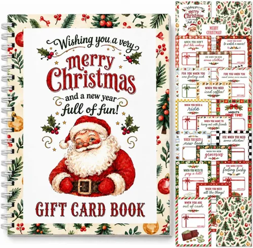 Vista 21 de Libro de tarjetas de regalo de Navidad para adultos, adolescentes 4HC1