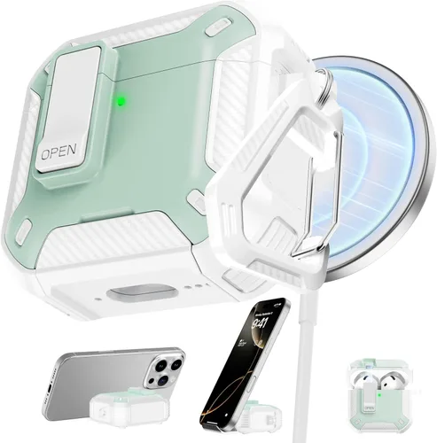 Vista 75 de RFUNGUANGO Fundas protectoras para Airpods de 2ª y 1ª generación, color 2º -Blanco