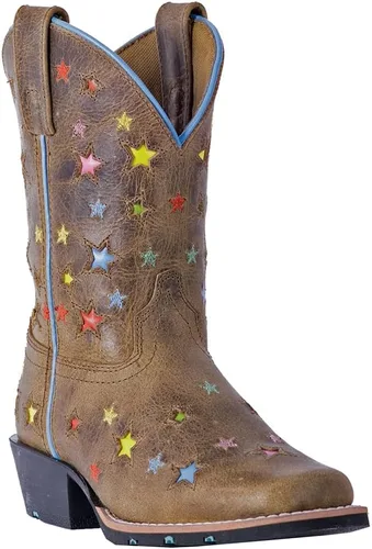 Vista 2 de Dan Post Botas Niños Niñas Starlett Punta Cuadrada Botas De Vestir Mid Calf - Marrón