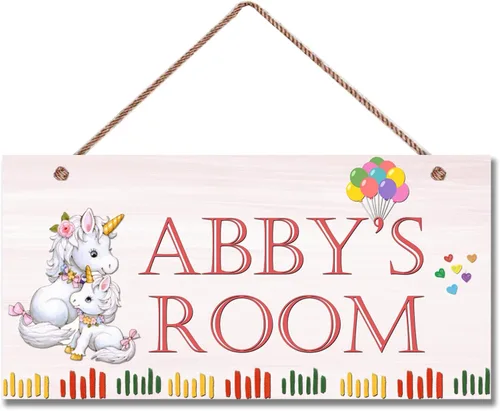 Vista 10 de Letrero personalizado, letrero mágico de unicornio, unicornio arcoíris para habitación de niños, decoración de pared con nombre personalizado