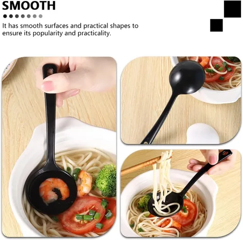 Vista 9 de UPKOCH Cucharas de sopa desechables grandes de plástico, cucharón de papilla, cucharón de papilla, cucharas para servir cucharas para fideos ramen