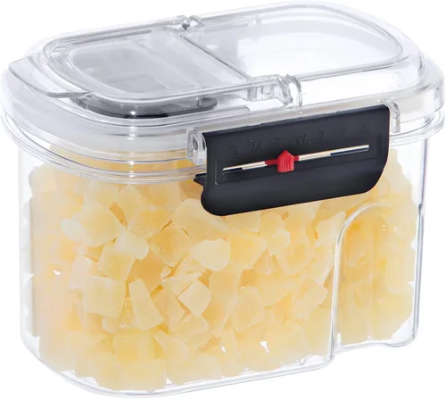 Vista 9 de Oggi Easi Grip - Contenedor de almacenamiento a prueba de humedad de 57 onzas, recipiente sellable sin BPA, tapa de vertido abatible, recordatorio