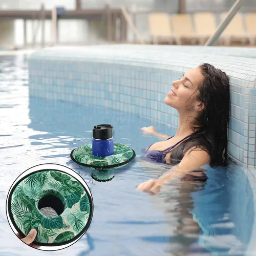 Vista 4 de CM Soporte flotante de neopreno para bebidas, portavasos flotante, para piscina, fiesta, bañera de hidromasaje, diversión acuática al aire libre
