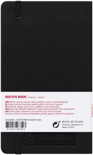 Vista 5 de Talens Art Creation Cuaderno de bocetos, negro, 80 hojas, 5.1 x 8.3