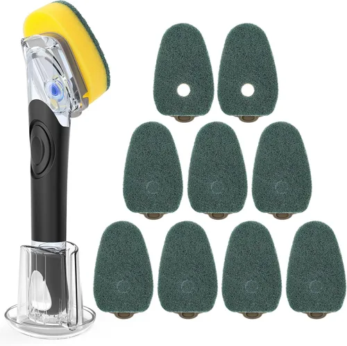 Vista 11 de Kit de varita de cocina antiarañazos con repuesto de esponja y soporte Azul