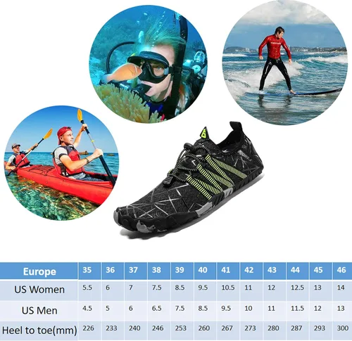 Vista 7 de Zapatos de agua para hombre, zapatos de agua para mujer, zapatos de playa para hombre y mujer, zapatos de agua, zapatos de natación, zapatos