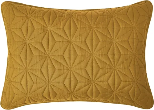 Vista 7 de VCNY Home - Juego de colcha de 3 piezas con patrón de caleidoscopio, tamaño matrimonial/queen, dorado