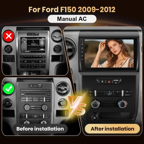 Vista 2 de Radio de coche para Ford F150 2009 2010 2011 2012 con cámara de respaldo