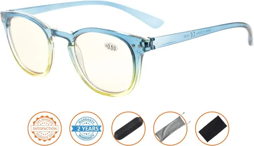 Vista 2 de CessBlu Gafas de filtro de luz azul para mujer, lentes de computadora elegantes para lectura de mujeres