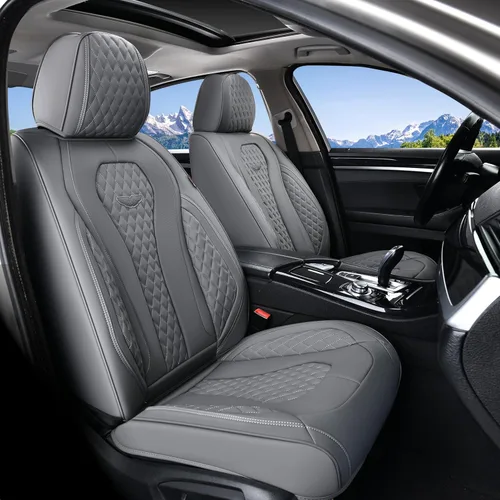 Vista 57 de Coverado Fundas de asiento de automóvil, fundas de asiento delantero, funda de asiento de coche beige, fundas impermeables para asiento