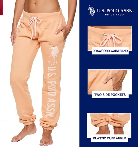 Vista 2 de US Polo Assn Essentials Womens French Terry Joggers with Pockets Sweatpants for Women