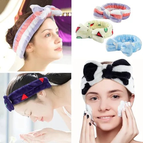 Vista 6 de LAXIZAR - 10 diademas de lazo para la ducha y spa para mujer
