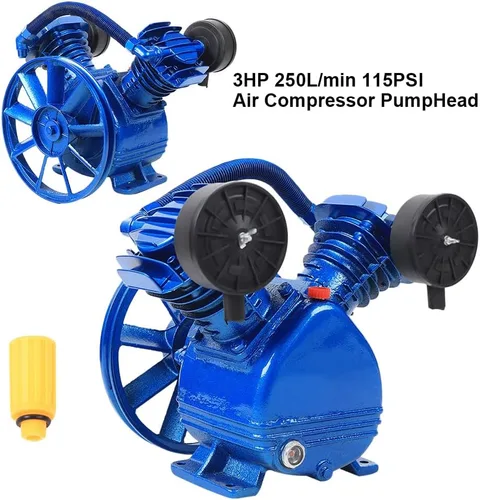 Vista 2 de Cabezal de bomba de compresor de aire Doble etapa V-0.25/8,3HP 115PSI V-tipo 2-Cilindro Bomba del compresor de aire Cabeza 2.2KW (V-0.25/8)