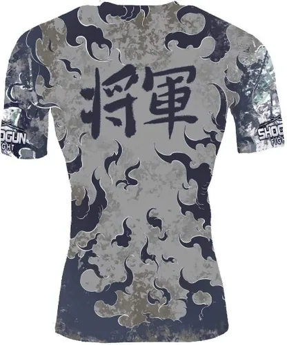 Vista 2 de SHOGUN Camiseta de compresión de lucha contra erupción BJJ MMA Premium Jiu Jitsu Fighting Grappling