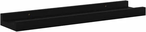 Vista 7 de Black Floating Shelves Set of 4, Wall Mounted MDF Shelves with Matte Finish for Living Room, Bedroom Decor Display