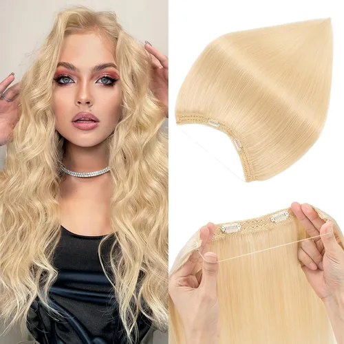 Vista 12 de Extensiones de cabello humano real, extensiones de cabello humano 100 % humano, extensiones de clip, ondulado, negro azabache 01, 2.46 oz/18 pulgadas