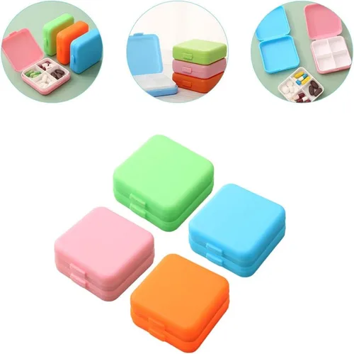 Vista 5 de iplusmile Organizador de pastillas de viaje, 8 unidades, caja organizadora pequeña, contenedor de viaje, portátil, diario, mini estuche