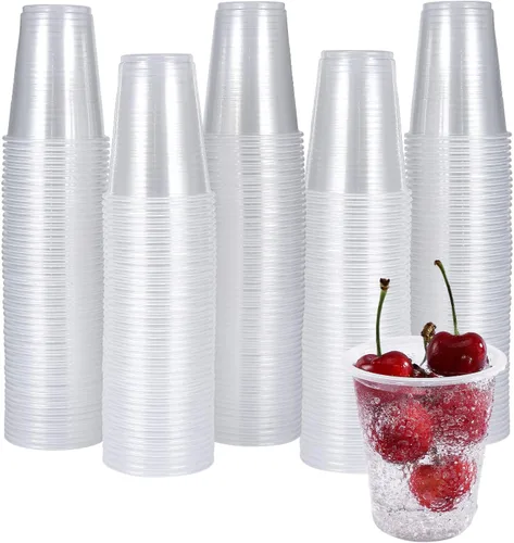 Vista 5 de Paquete de 300 vasos de plástico transparente de 3 onzas, vasos desechables para enjuague bucal para baño, pequeños vasos de plástico para expreso