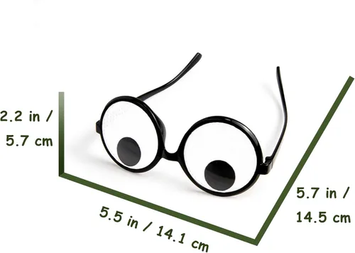 Vista 2 de HOHAJIU Googly Eyes, divertido juguete de bromas de anteojos, novedosos anteojos gigantes que sacuden, accesorios de disfraz divertidos para fiesta