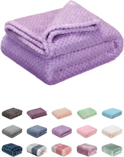 Vista 88 de Manta difusa o manta mullida para bebé, suave y cálida y acogedora manta de lana de coral para niños pequeños, bebés o recién nacidos, para cuna