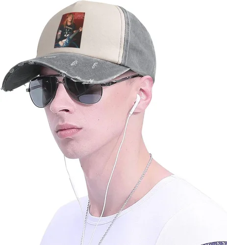Vista 7 de Morbid Music and Angel Unisex Vintage Washed Distressed Baseball-Cap Twill Adjustable Dad-Hat Dark Red