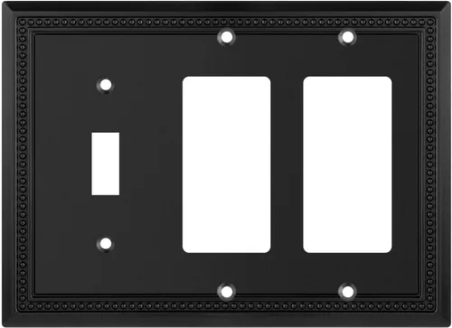 Vista 45 de Henne Bery Sunken Pearls - placa decorativa de pared, placa decorativa de pared, tapa de salida de la placa del interruptor, aleación de zinc sólida