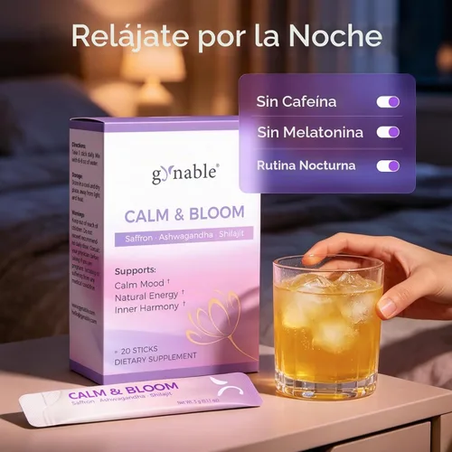 Vista 7 de Gynable - Suplemento de azafrán para mujeres, mezcla de bebida de apoyo al