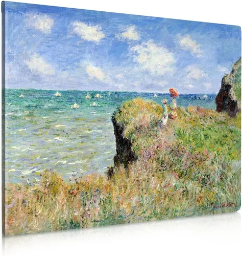 Vista 146 de IPIC - Reproducción artística de los lirios de agua de Claude Monet 1906, impresiones giclée coinciden con el marco dorado clásico, arte de pared