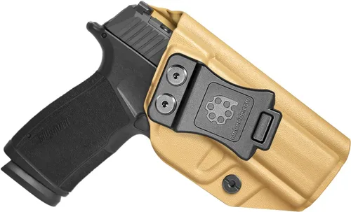 Vista 10 de Amberide Sig P365 XMacro IWB Holster, Kydex-Boltaron dentro de la cintura para P365 XMacro 0.354 in, extracción rápida, retención segura, 0-30° Cant