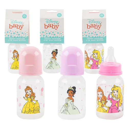 Vista 4 de Disney Juego de regalo de princesa para bebé, regalos de baby shower para niñas, paquete de 8 piezas esenciales para recién nacidos con sonajero