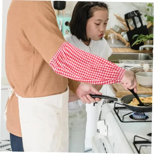 Vista 7 de Abaodam 3 pares de mangas resistentes a las manchas para tareas domésticas, fundas protectoras de brazos, mangas de brazo para hombres, camisas