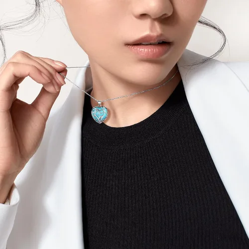 Vista 3 de Bestyle Collar de cristal curativo envuelto en árbol de la vida, colgante de piedra natal de 12 meses para parrillas de mujer, joyería de piedras