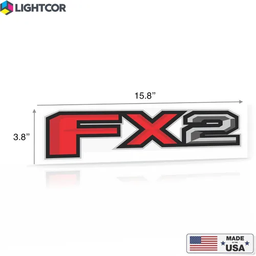 Vista 4 de FX2 - Calcomanías rojas todoterreno para Ranger F150 Truck Super Duty (juego de 2)